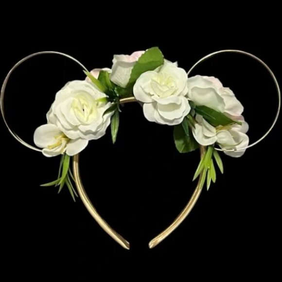 Disney Minnie Mouse Ears 2025 Gold Spring Flower & Garden Princess ALDI Collab - Picture 3 of 3
